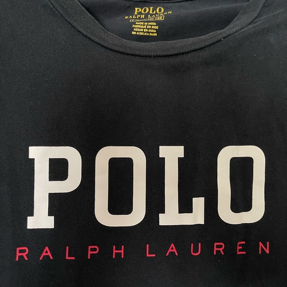 Polo Ralph Lauren Youth Large (14–16) Boys Logo Tee Black Classic T-Shirt - Picture 3 of 6